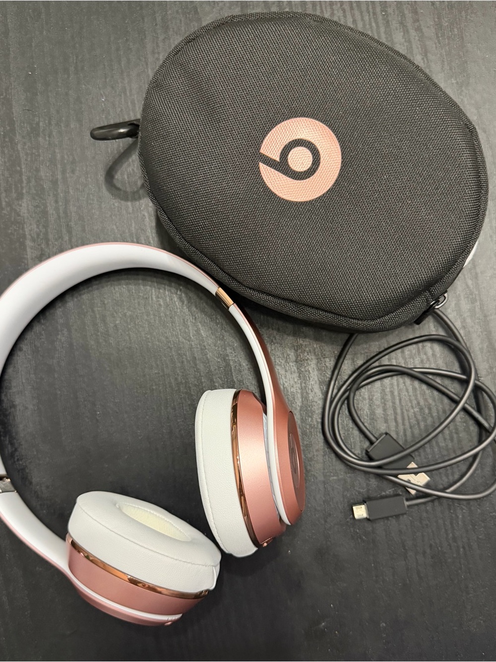 Beats by Dre On-Ear Headphones - Rose Gold and White